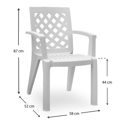 Πολυθρόνα Art Maison Καρύδι - White (58x52x87εκ.)