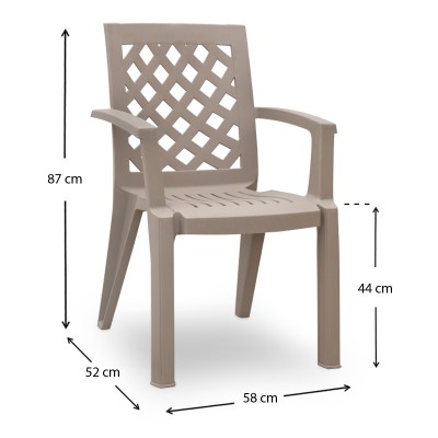 Πολυθρόνα πολυπροπυλενίου Art Maison Jigsaw χρώμα cappuccino 58x52x87εκ. Πολυθρόνα πολυπροπυλενίου Art Maison Jigsaw χρώμα cappuccino 58x52x87εκ.