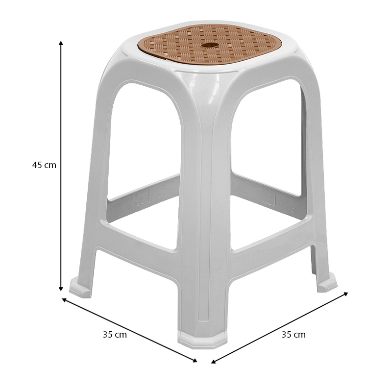 Σκαμπώ πολυπροπυλενίου στοιβαζόμενο Art Maison Vargas χρώμα λευκό 35x35x45εκ.