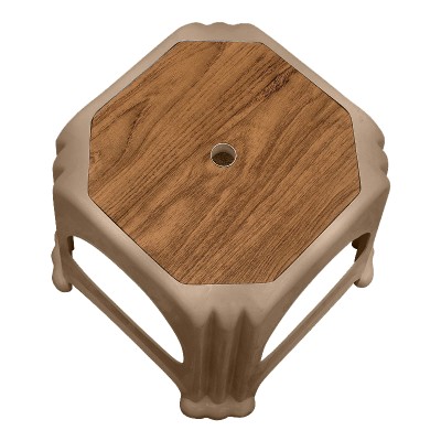 Σκαμπώ πολυπροπυλενίου στοιβαζόμενο Art Maison Veda χρώμα μπεζ 35x35x32εκ.