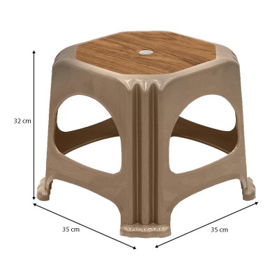 Σκαμπώ πολυπροπυλενίου στοιβαζόμενο Art Maison Veda χρώμα μπεζ 35x35x32εκ.