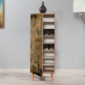 Παπουτσοθήκη Art Maison Παραπόλα - Sonoma Tree Green (50x38x135εκ.)