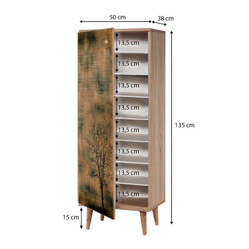 Παπουτσοθήκη Art Maison Παραπόλα - Sonoma Tree Green (50x38x135εκ.) Παπουτσοθήκη Art Maison Παραπόλα - Sonoma Tree Green (50x38x135εκ.)