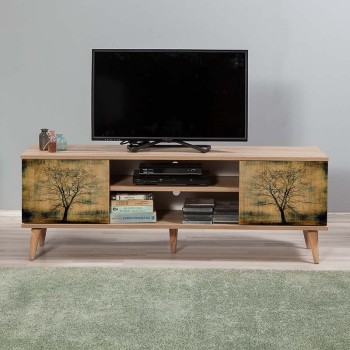 Έπιπλο τηλεόρασης Art Maison Παραπόλα - Sonoma Green Tree (140x40x50εκ.)
