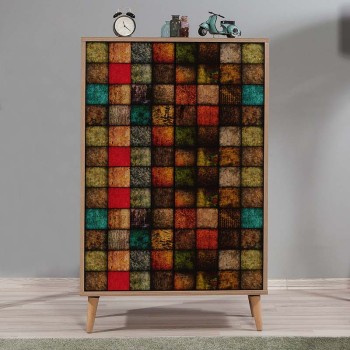 Παπουτσοθήκη Art Maison Παραπόλα - Sonoma Multicolor (80x36x127εκ.)