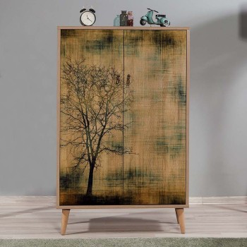 Παπουτσοθήκη Art Maison Παραπόλα - Sonoma Tree (80x36x127εκ.)