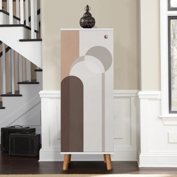 Παπουτσοθήκη Art Maison Παραπόλα - White Black (50x38x135εκ)