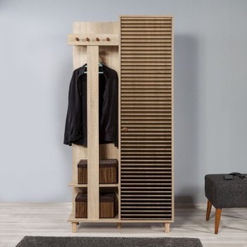 Έπιπλο εισόδου Art Maison Ίμπρος - Natural (90x36x194εκ.)