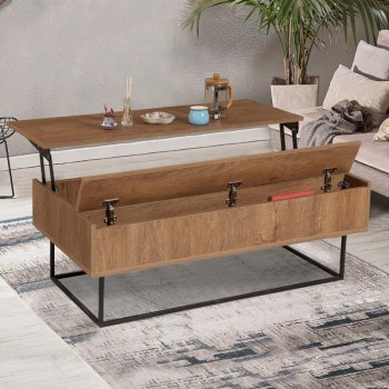 Τραπεζάκι Σαλονιού Art Maison Δράπι - Walnut (120x60x43εκ.)