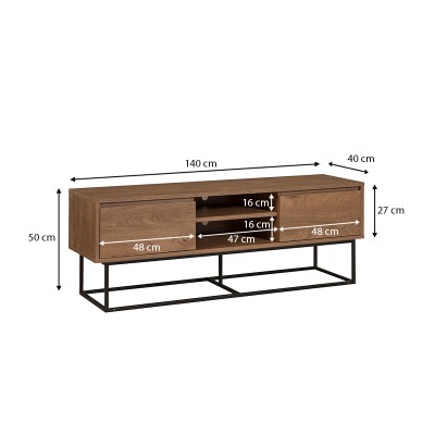Έπιπλο τηλεόρασης Art Maison Γιανυσάδα - Walnut (140x40x50εκ.) Έπιπλο τηλεόρασης Art Maison Γιανυσάδα - Walnut (140x40x50εκ.)