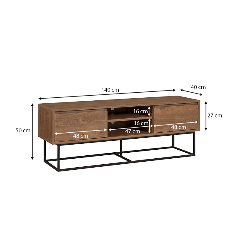 Έπιπλο τηλεόρασης Art Maison Γιανυσάδα - Walnut (140x40x50εκ.) Έπιπλο τηλεόρασης Art Maison Γιανυσάδα - Walnut (140x40x50εκ.)