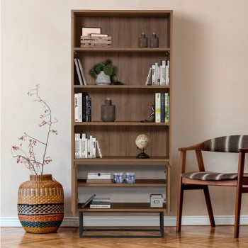 Βιβλιοθήκη Art Maison Γιανυσάδα - Walnut (80x36x182εκ.)