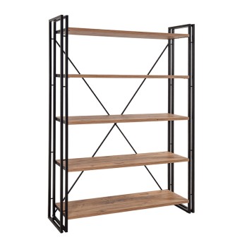 Βιβλιοθήκη Art Maison Διονυσιάδες - Atlantic Pine Black (130x35x180εκ.)