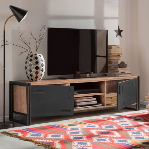 Έπιπλο τηλεόρασης Art Maison Διονυσιάδες - Black Atlantic Pine (180x45x50εκ.)