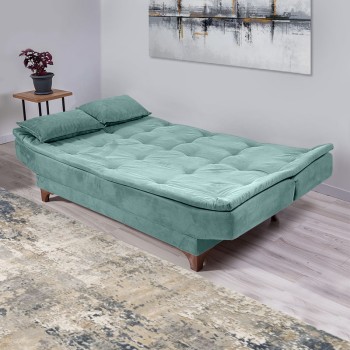 Καναπές - κρεβάτι τριθέσιος Art Maison Step - Green (190x85x85εκ.)