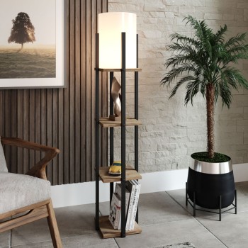 Φωτιστικό δαπέδου Art Maison Ελαία - Natural Black (21x21x135εκ.)