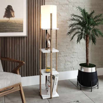 Φωτιστικό δαπέδου Art Maison Ελαία - Natural White (21x21x135εκ.)