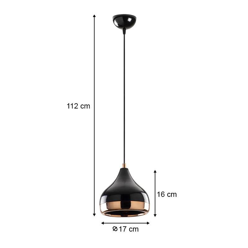 Φωτιστικό οροφής Art Maison Ποταμός - Black Bronze (Φ17x112εκ.)