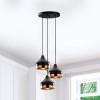Φωτιστικό οροφής τρίφωτο Art Maison Ποταμός - Black Bronze (Φ37x111εκ.)