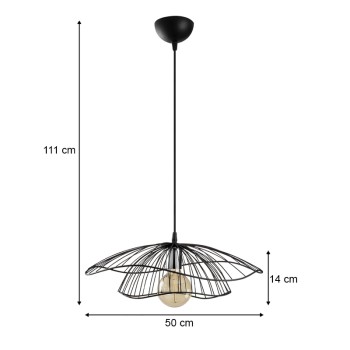 Φωτιστικό οροφής Art Maison Ντία - Black (Φ50x111εκ.)