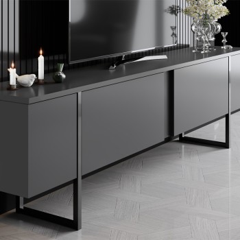 Έπιπλο τηλεόρασης Art Maison Lux - Charcoal (180x30x50εκ.)