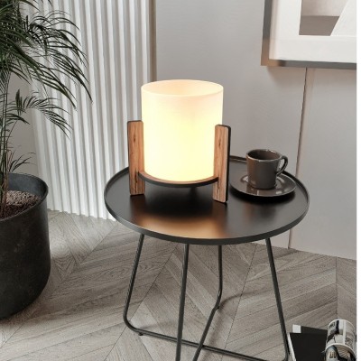 Φωτιστικό επιτραπέζιο Art Maison Miwa E27 Mdf χρώμα καρυδί - κρεμ Ø20x20εκ. Φωτιστικό επιτραπέζιο Art Maison Miwa E27 Mdf χρώμα καρυδί - κρεμ Ø20x20εκ.