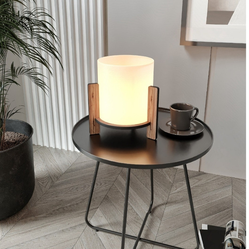 Φωτιστικό επιτραπέζιο Art Maison Miwa E27 Mdf χρώμα καρυδί - κρεμ Ø20x20εκ. Φωτιστικό επιτραπέζιο Art Maison Miwa E27 Mdf χρώμα καρυδί - κρεμ Ø20x20εκ.