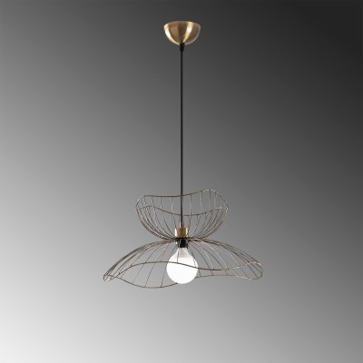 Φωτιστικό οροφής Art Maison Mizuki E27 μεταλλικό μονόφωτο χρώμα χρυσό vintage Ø50x31/111εκ.