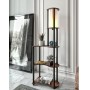 Φωτιστικό δαπέδου Art Maison Daisuke MDF - PVC ύφασμα χρώμα καρυδί - μαύρο 50x30x140εκ.