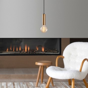 Φωτιστικό οροφής Art Maison Lina E27 μεταλλικό μονόφωτο χρώμα χρυσό vintage Ø4x111εκ.