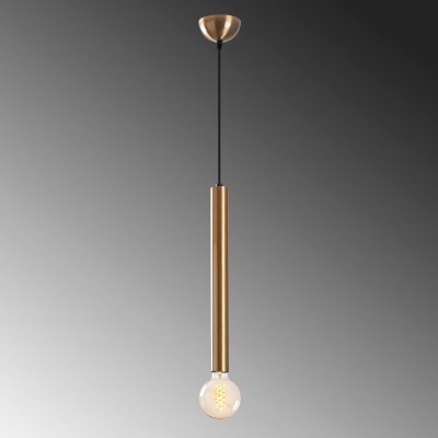 Φωτιστικό οροφής Art Maison Mayu E27 μεταλλικό μονόφωτο χρώμα χρυσό vintage Ø4x139εκ.