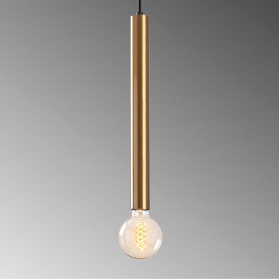 Φωτιστικό οροφής Art Maison Mayu E27 μεταλλικό μονόφωτο χρώμα χρυσό vintage Ø4x139εκ.