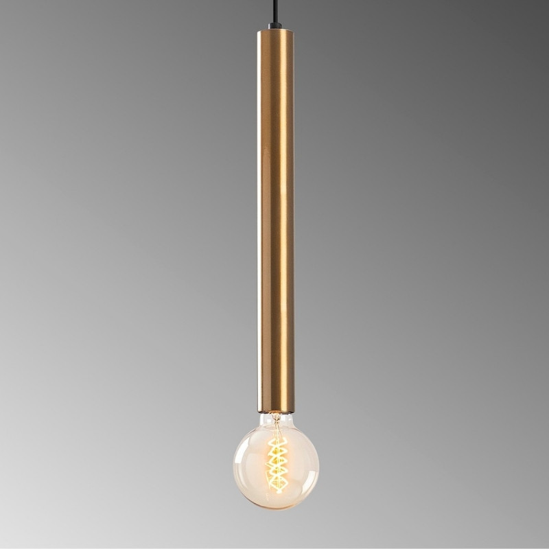 Φωτιστικό οροφής Art Maison Mayu E27 μεταλλικό μονόφωτο χρώμα χρυσό vintage Ø4x139εκ.