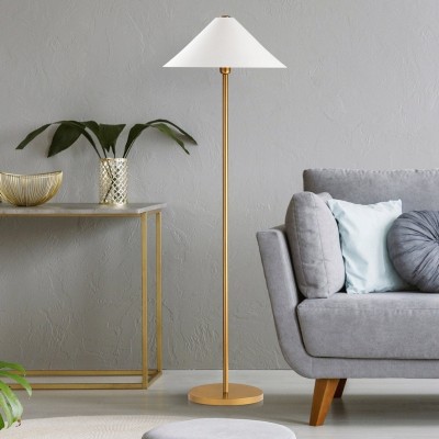 Φωτιστικό δαπέδου Art Maison Lucy E27 μεταλλικό χρώμα λευκό - χρυσό Ø46x150εκ.