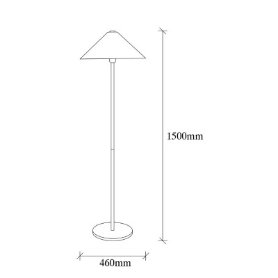 Φωτιστικό δαπέδου Art Maison Lucy E27 μεταλλικό χρώμα λευκό - χρυσό Ø46x150εκ.