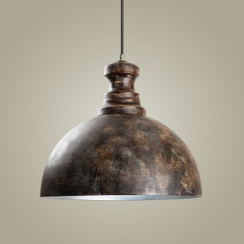 Φωτιστικό οροφής Art Maison Gypsy E27 μεταλλικό μονόφωτο χρώμα χάλκινο vintage Ø40x134εκ.