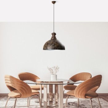 Φωτιστικό οροφής Art Maison Gypsy E27 μεταλλικό μονόφωτο χρώμα χάλκινο vintage Ø40x134εκ.
