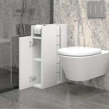 Ντουλάπι μπάνιου Art Maison Cufant χρώμα λευκό 17x42x66εκ.