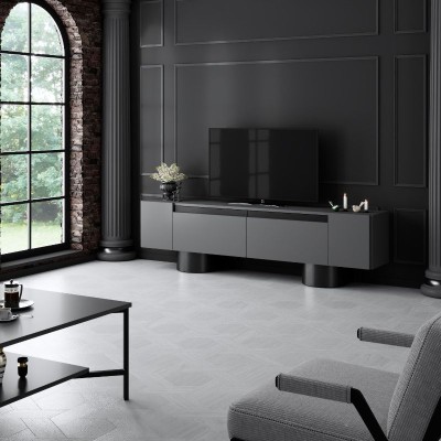 Έπιπλο τηλεόρασης Art Maison Aurorus χρώμα ανθρακί 180x30x50εκ.