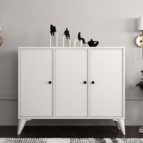 Κονσόλα Μπουφές με 3 ντουλάπια Art Maison Αποικία - White (97,2x30x80,4cm)
