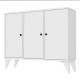Κονσόλα Μπουφές με 3 ντουλάπια Art Maison Αποικία - White (97,2x30x80,4cm)