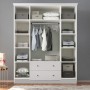 Ντουλάπα ρούχων τετράφυλλη Art Maison Πόρος - White (140x50x210εκ.)