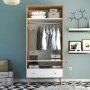 ΝΤΟΥΛΑΠΑ ΡΟΥΧΩΝ ΔΙΦΥΛΛΗ ART MAISON GILROY - WHITE NATURAL (80x50x195εκ.)