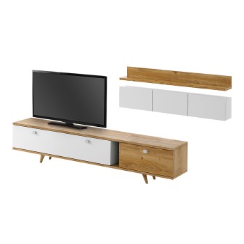 ΣΥΝΘΕΣΗ ΤΗΛΕΟΡΑΣΗΣ ART MAISON SWIEQI - NATURAL WHITE (170x37x45εκ.)