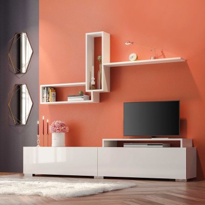 Σύνθεση τηλεόρασης Art Maison Ασκανιά - White (180x37x47εκ.)