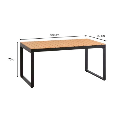 Τραπέζι Κήπου Art Maison Δέτης - Black Walnut (180x92x75εκ.) Τραπέζι Κήπου Art Maison Δέτης - Black Walnut (180x92x75εκ.)