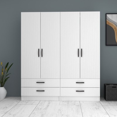 Ντουλάπα τετράφυλλη Art Maison Sten  - White (160x51,8x181εκ.)