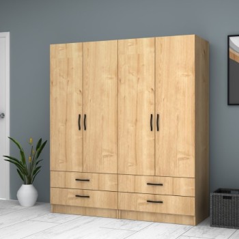 Ντουλάπα τετράφυλλη  Art Maison Sten  - Natural (160x51,8x181εκ.)