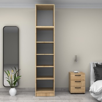 Ντουλάπα ρούχων Art Maison Fukumi μονόφυλλη με πατάρι χρώμα φυσικό οξιάς 50x60x240εκ.