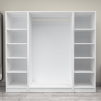 Ντουλάπα ρούχων Art Maison Furrari τετράφυλλη χρώμα λευκό 200x60x181εκ.